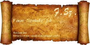 Faur Szebáld névjegykártya